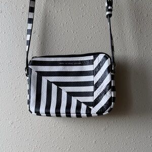Marc Jacobs Monochrome Striped Crossbody Bag
